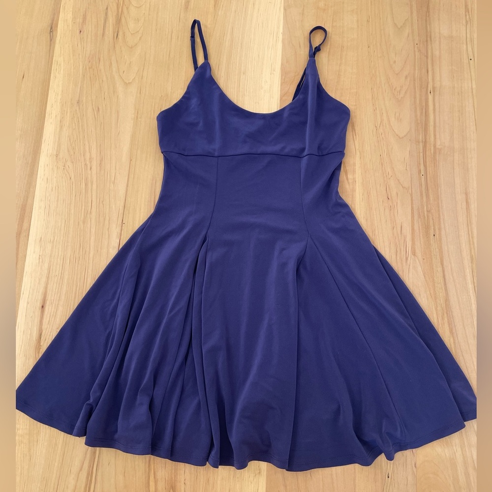Silence + Noise Blue Fit and Flare Mini Dress